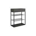 Шкаф для обуви Mebelson 75x90.5x33.4 см 2 полки лдсп цвет черный