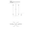 Душевая дверь Doccia GLASS181dvpt/SA/2BR 181см эффект стекла матовый распашной