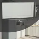 Фасад для кухонного ящика под духовку Кинель 44.7x16.7 см Konsensa массив ясеня цвет серо-зеленый