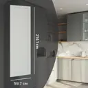 Фасад для кухонного шкафа Кинель 59.7x214.1 см Konsensa массив ясеня цвет серо-зеленый