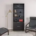 Стеллаж книжный Шведский стандарт Сириус 78.2x190x34.8 см 2 ящика ЛДСП цвет венге