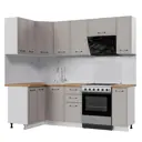 Кухонный гарнитур Стендмебель Индира УТ000588030 160x217x120 см ЛДСП цвет белый, дюна