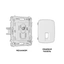 Розетка компьютерная встраиваемая Ambrella volt Omega MO132010 с заземлением цвет белый матовый