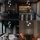Люстра подвесная светодиодная Citilux майя cl202031 5 м² теплый белый (желтый) свет цвет коричневый