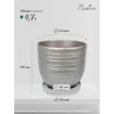 Горшок цветочный Горшок для растений Вещицы 21.2 см 4.7 л керамика серый