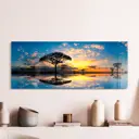 Картина без обрамления Postermarket "Закат в Кении" 40x100 см