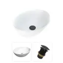 Раковина накладная Teymi Lori F01603 41см цвет черный и выпуск Teymi без перелива