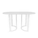 Кухонный стол овальный Genglass Violur GGT-20-3-3-14080 140x80 см лдсп цвет белый