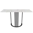 Консоль Genglass GGK-05-2-5-12040 40x75x120 см металл цвет белый мрамор
