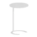 Журнальный столик круглый Genglass Horsix 40x40x60 см белый с белой столешницей