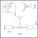 Люстра на штанге Lumion Dallin 5640/3c 3 лампы 6 м² цвет черный матовый