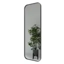 Зеркало в черной раме настенное прямоугольное Genglass Kuvino Black M 150x50 см