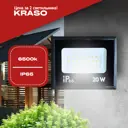 Прожектор светодиодный уличный Kraso Pzl-20 20 Вт 6000 К IP65 нейтральный белый