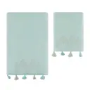 Полотенце Arya Home для ванной с вышивкой 50x90 см Sophia мятный