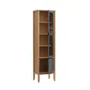 Шкаф-витрина 55x206 см 110 Бридж Дом мебели из сосны дерево цвет браун/серый