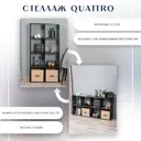 Стеллаж Letta Quattro 8 секций 70.6x139.6x28 см ЛДСП цвет цемент темный молет