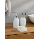 Набор аксессуаров для ванной ARYA HOME Arya 3 Belle белый: дозатор для мыла, Стакан для зубных щеток, стакан для зубных щеток, мыльница