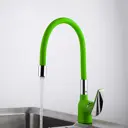 Смеситель для кухни Frap 54155 поворотный излив 21 см цвет зеленый