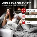 Утяжеленное сенсорное одеяло Wellinagravity 172x205 темно-серый 8кг WGS-18