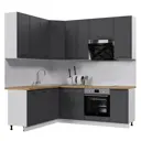 Кухонный гарнитур Стендмебель Индира УТ000587977 220x237x180 см ЛДСП цвет белый, гранит