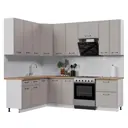 Кухонный гарнитур Стендмебель Индира УТ000588024 200x237x180 см ЛДСП цвет белый, дюна