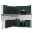 Кухонный гарнитур Стендмебель Индира УТ000587774 260x237x200 см ЛДСП цвет белый, сланец