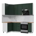 Кухонный гарнитур Стендмебель Индира УТ000588007 170x237x120 см ЛДСП цвет белый, сланец