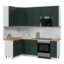 Кухонный гарнитур Стендмебель Индира УТ000587996 170x237x130 см ЛДСП цвет белый, сланец