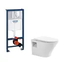 Комплект инсталляция с унитазом Grohe 387210011000080A цвет белый