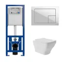 Комплект инсталляция с унитазом Cersanit S-IN-MZ-LINK_PRO64077E0120 цвет белый