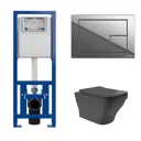 Комплект инсталляция с унитазом Cersanit S-IN-MZ-LINK_PRO64108E0140 цвет черный