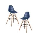 Комплект барных стульев 2 шт Dobrin DSW Bar 56x108x56 см цвет темно-синий