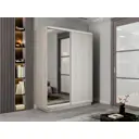 Шкаф-купе Мебельная компания е1 45EMD_140_SHS 220x140х45 см ЛДСП 7 полок цвет ясень шимо светлый
