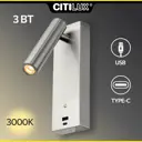 Настенный светильник светодиодный Citilux Декарт cl704432 usb с пультом теплый белый (желтый) свет цвет хром