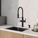 Смеситель для кухни Iddis гибкий излив 23.5 см цвет черный матовый