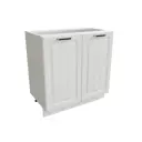 Напольный шкаф с 2-мя дверцами МС Прага Сурская мебель 816x800x478 МДФ цвет Белый/Белое дерево