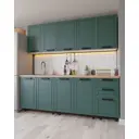 Кухонный гарнитур Дсв мебель Орбита 200x153.2x82.8 см ЛДСП цвет зеленый
