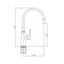 Смеситель для кухни Fashun 276099 поворотный излив 22 см цвет белый