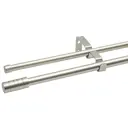 Карниз для штор раздвижной двухрядный HB-CR010 160-300 см сталь цвет черный/сталь