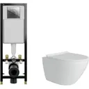 Комплект инсталляция с унитазом Cersanit S-IN-BLACK-Cg-wAL.FLU40106.W цвет белый