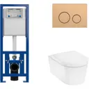 Инсталляция CERSANIT LINK PRO Сорт1 с клавишей TWINS для LINK PRO/VECTOR/LINK/HI-TEC мт/золот Hansgrohe EluPura Original S унитаз 540x360 белый