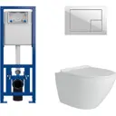 Комплект инсталляция с унитазом Alentori S-IN-MZ-LINK_PROS-BU-COR/WhAL.FLU40106.W цвет белый