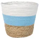 Кашпо Natural House Намибия Lishan-05 L 25.5x25.5x23 см 7.5 л бежевый/голубой/белый