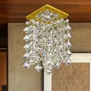 Светильник точечный встраиваемый хрустальный Dio d`arte Tayo gu10.5.14.8x8.116 g 2 м² под отверстие 5.4 см цвет золотой