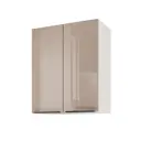 Кухонный модуль навесной Beneli COLOR распашной 2-х дверный Капучино глянец/Белый 60х31.2х72 см 1 шт.
