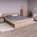Кровать двуспальная Шведский стандарт Сириус С-2022.3 186x83x206 см цвет дуб сонома