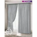 Комплект штор на шторной ленте блэкаут Colore Caldo 6054-1/СветлоСерый, 300x300 см