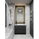 Зеркало с подсветкой в ванную One Mirror 140x60см сенсорное цвет черное