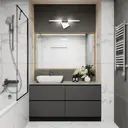 Зеркало с подсветкой в ванную One Mirror 140x90см сенсорное цвет черное