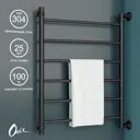 Полотенцесушитель водяной лестница Onix Classic Black Right 80x60 см боковая подводка 1/2" нержавеющая сталь цвет черный матовый
